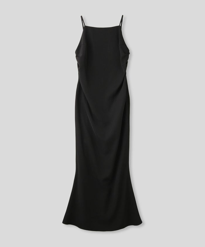 ドレス ドレープワンピ ロングワンピ パックオープン 背中開き 前撮り 乾坤式 参列 二次会 パーティ ディナーラウンジ 女性らしい タイト モテワンピ デートコーデ 大人 ディナー あざと可愛い 肌見せ 韓国風 綺麗め 細見え カジュアル スタイル盛れ KINO THE KEI