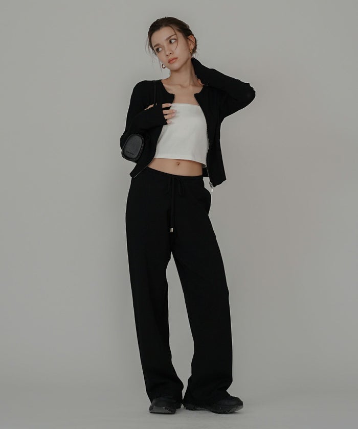 リラックスウェア スウェット 短丈ニット Y2K パジャマ 部屋着 ダル着 モテニット カットソー デートコーデ ドライブ 空港ファッション 大人 あざと可愛い 肌見せ 韓国風 綺麗め 細見え カジュアル らくちん KINO THE KEI