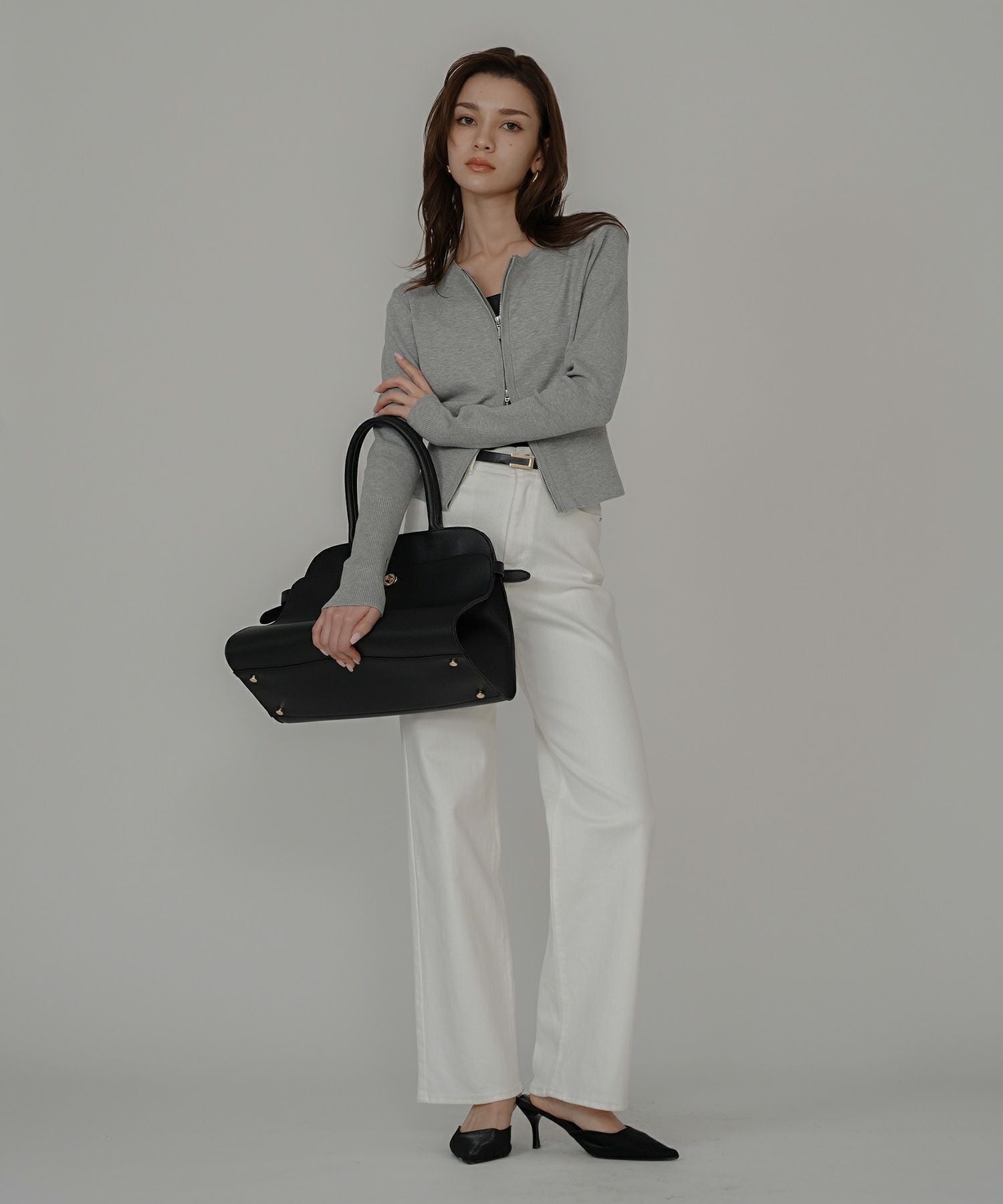 DAILY & TRAVEL] ジップニット カーディガン KINO THE KEI 全3色