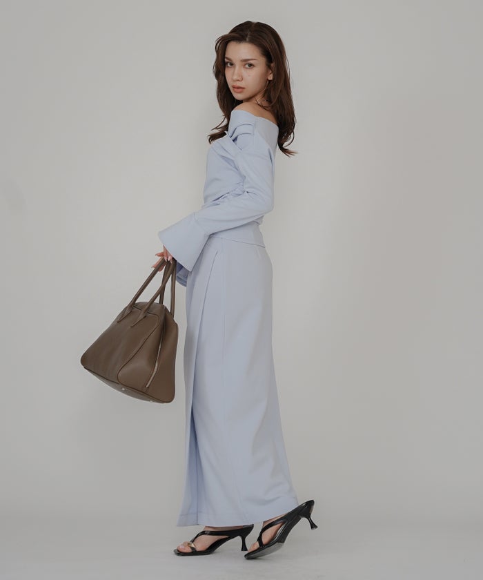 骨スト 短丈トップス オフショル Vネック モテニット ベルスリーブ カットソー デートコーデ ディナー 大人 あざと可愛い タイトトップス 肌見せ 韓国風 綺麗め 細見え カジュアル KINO THE KEI