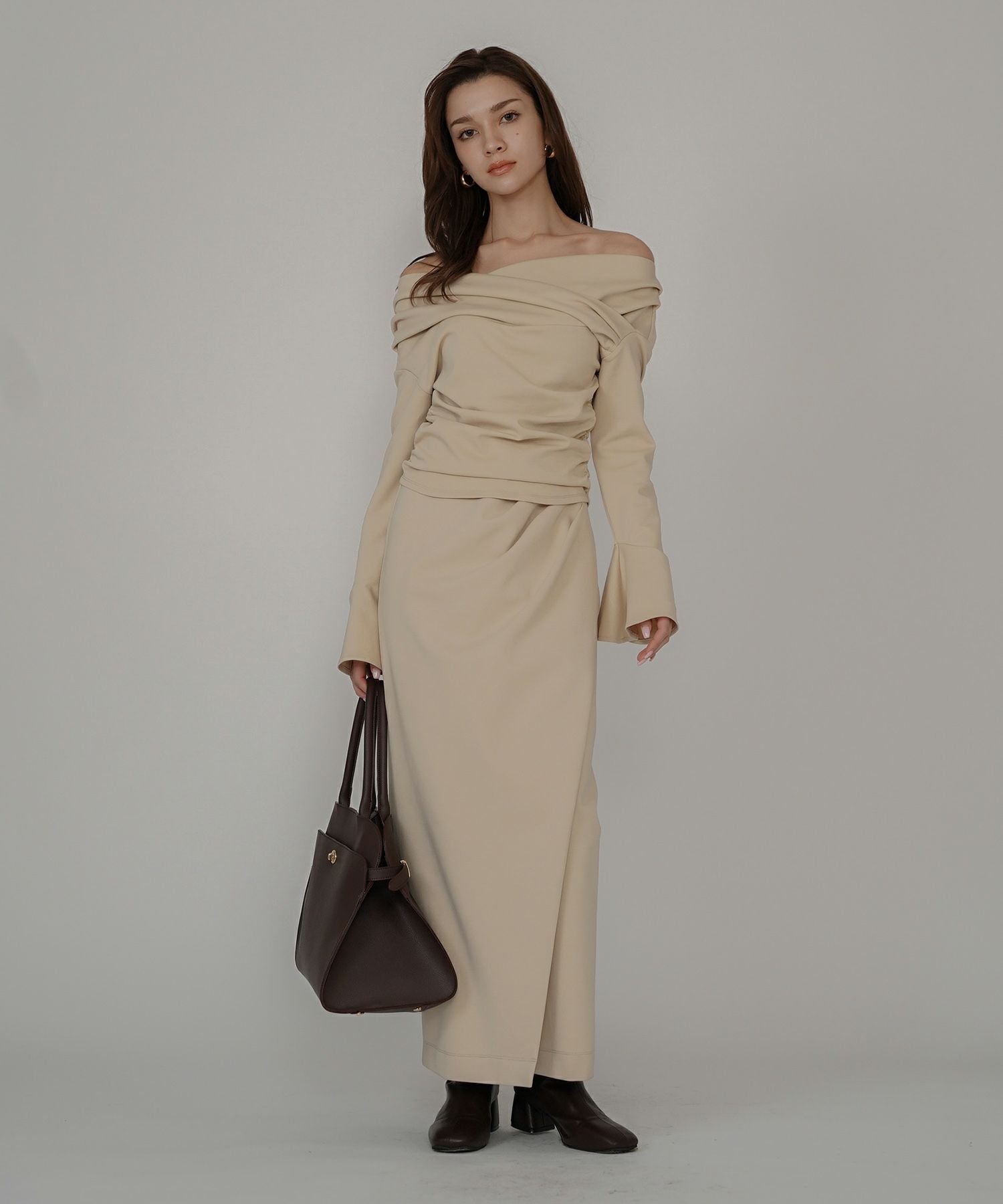 2WAY オフショルダー フレアカフス プルオーバー ( セットアップ可 ) KINO THE KEI