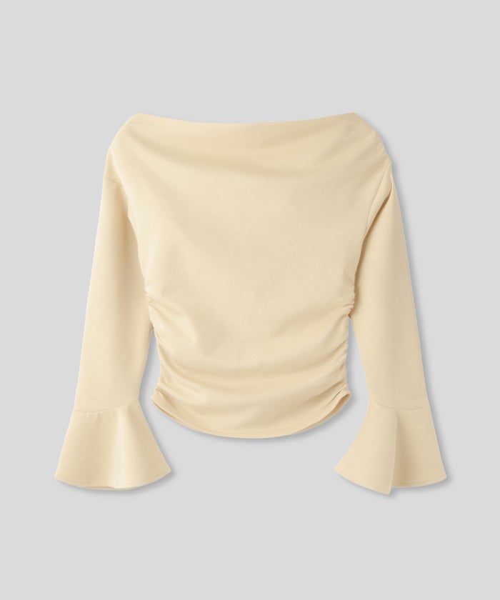 骨スト 短丈トップス オフショル Vネック モテニット ベルスリーブ カットソー デートコーデ ディナー 大人 あざと可愛い タイトトップス 肌見せ 韓国風 綺麗め 細見え カジュアル KINO THE KEI