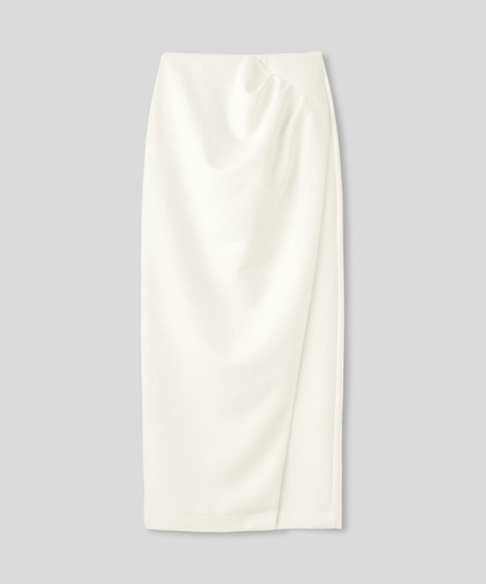 ナロースカート 骨スト ロングスカート タイトスカート モテニット カットソー デートコーデ ディナー 大人 あざと可愛い 肌見せ 韓国風 綺麗め 細見え カジュアル ウエストカバー お腹周りカバー らくちん KINO THE KEI