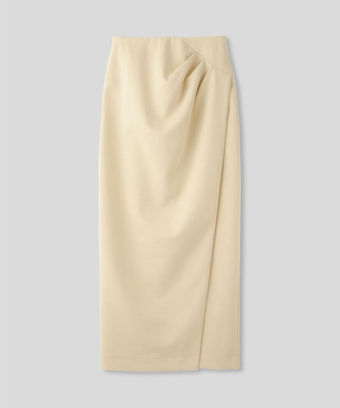 ナロースカート 骨スト ロングスカート タイトスカート モテニット カットソー デートコーデ ディナー 大人 あざと可愛い 肌見せ 韓国風 綺麗め 細見え カジュアル ウエストカバー お腹周りカバー らくちん KINO THE KEI