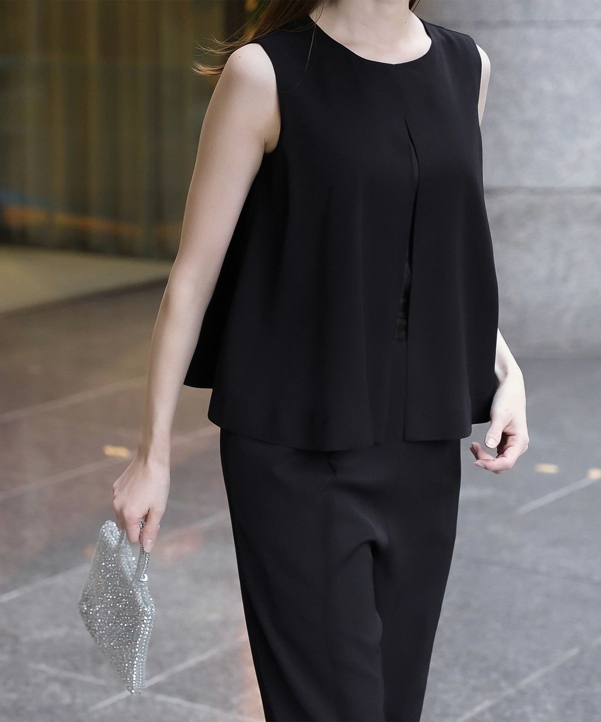 フレアヘム オールインワン レディース ファッション オケージョン ホワイト ブラック M