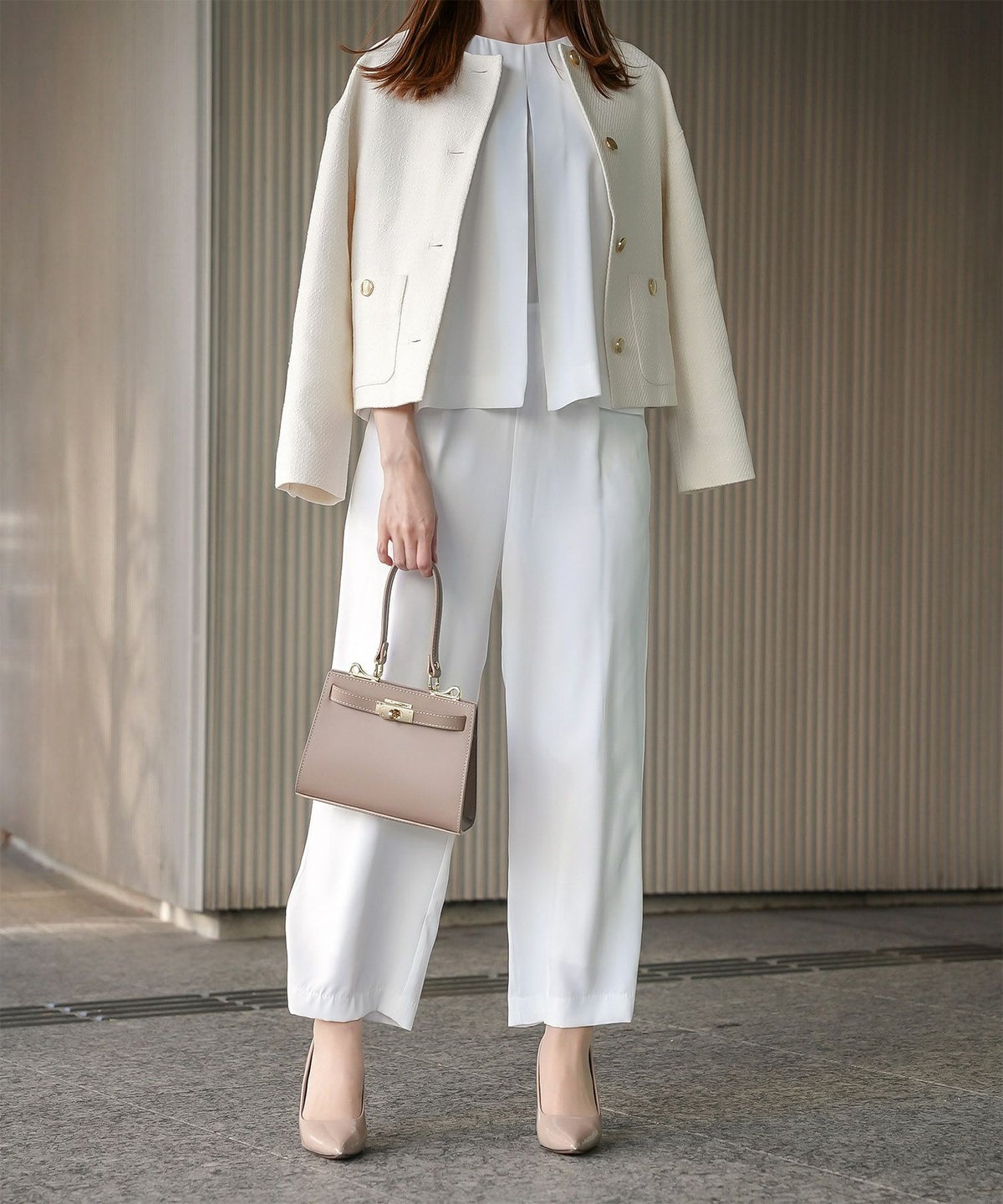 フレアヘム オールインワン レディース ファッション オケージョン ホワイト ブラック M