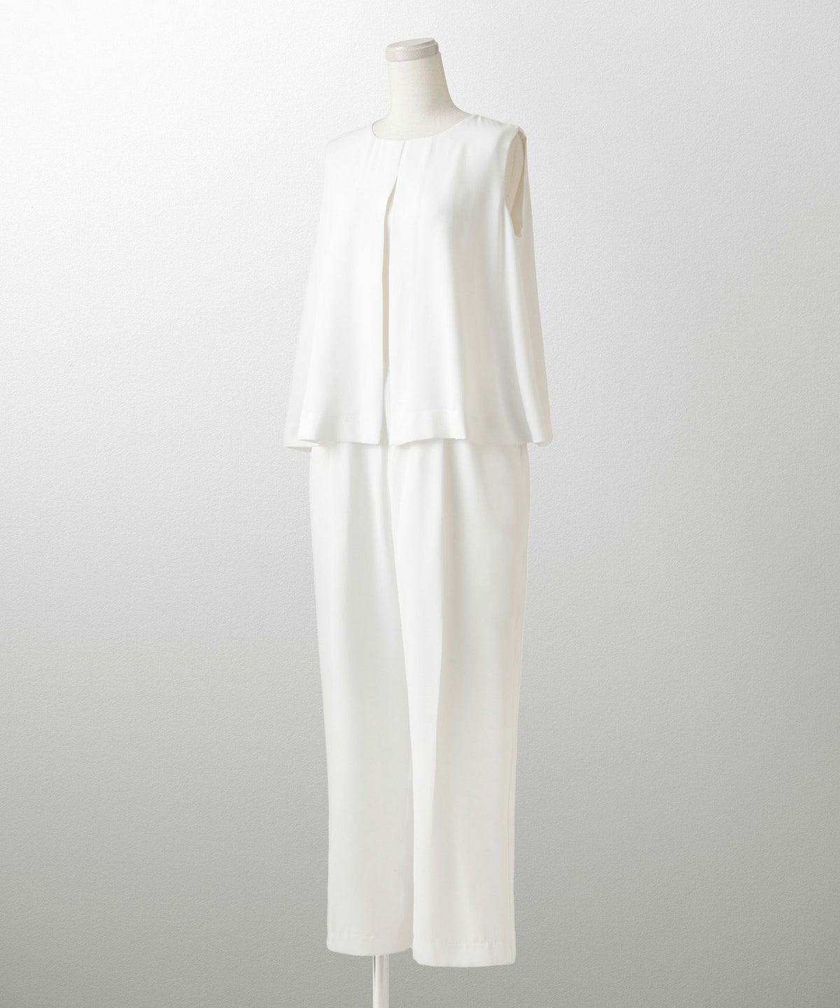 フレアヘム オールインワン レディース ファッション オケージョン ホワイト ブラック M