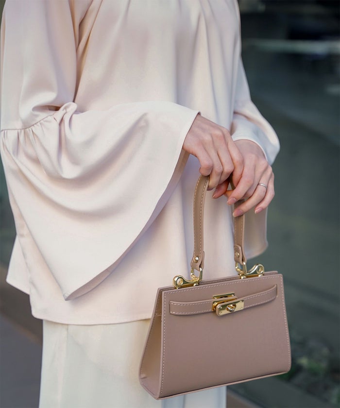 2way フリルネック ベルスリーブ ブラウス フォーマル オケージョン 洗える ホワイト ピンクベージュ ネイビー M