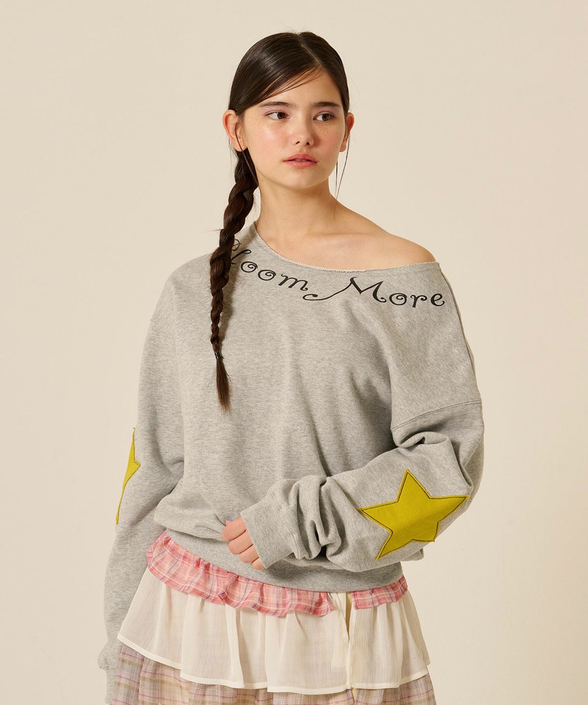 オフショル/スウェット/スター