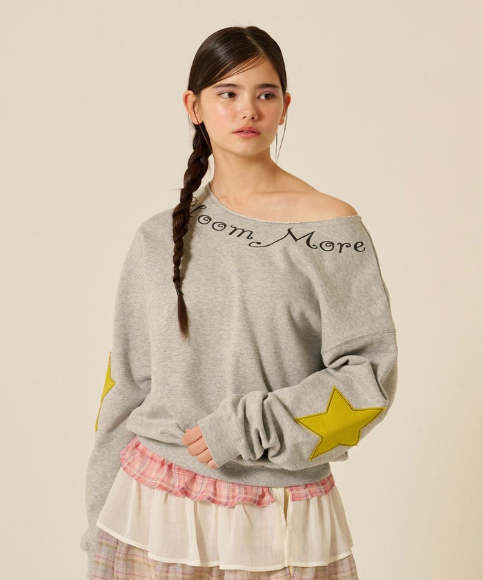 オフショル/スウェット/スター