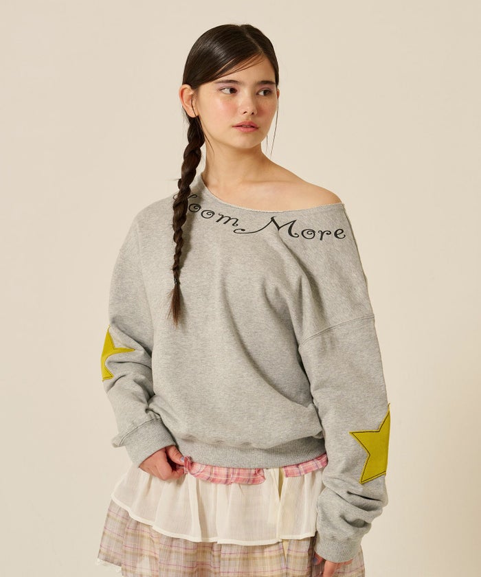 オフショル/スウェット/スター