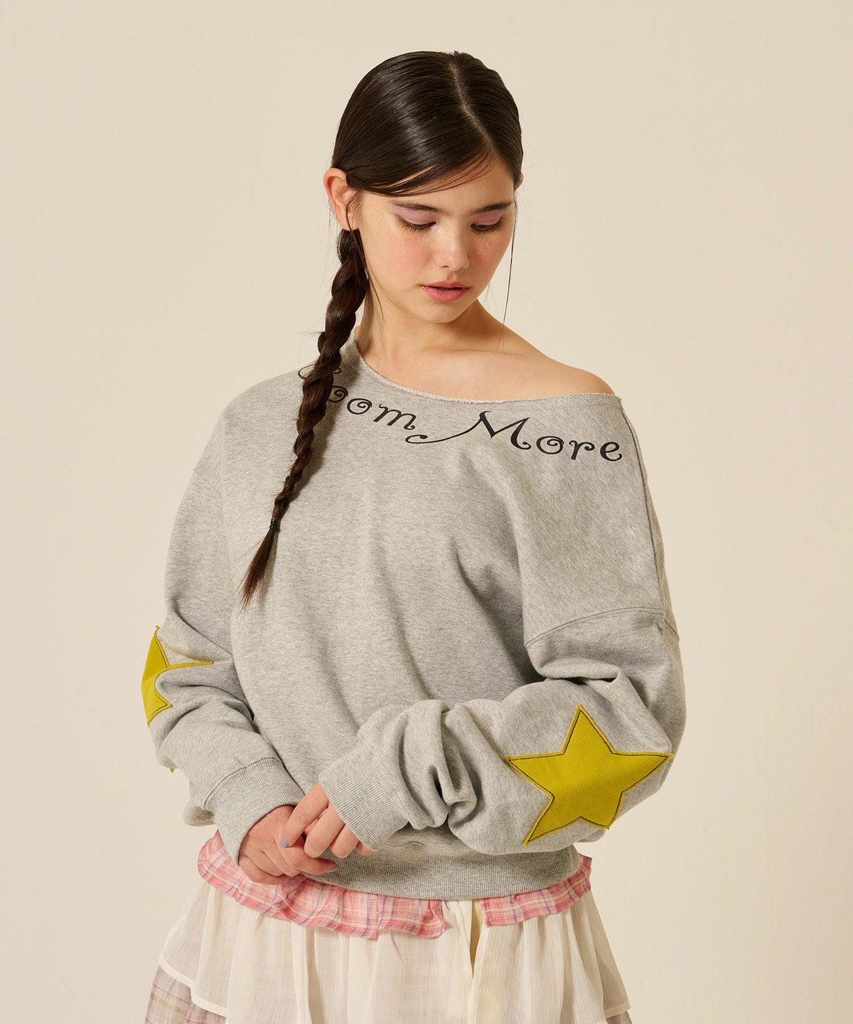 オフショル/スウェット/スター