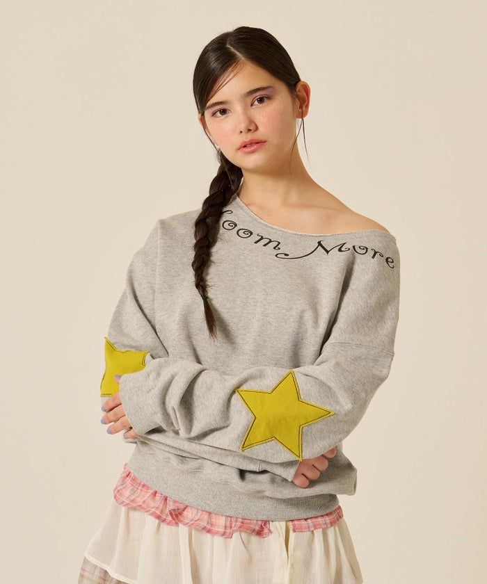オフショル/スウェット/スター