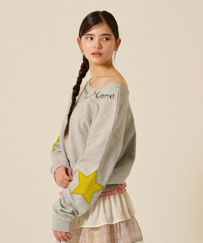 オフショル/スウェット/スター