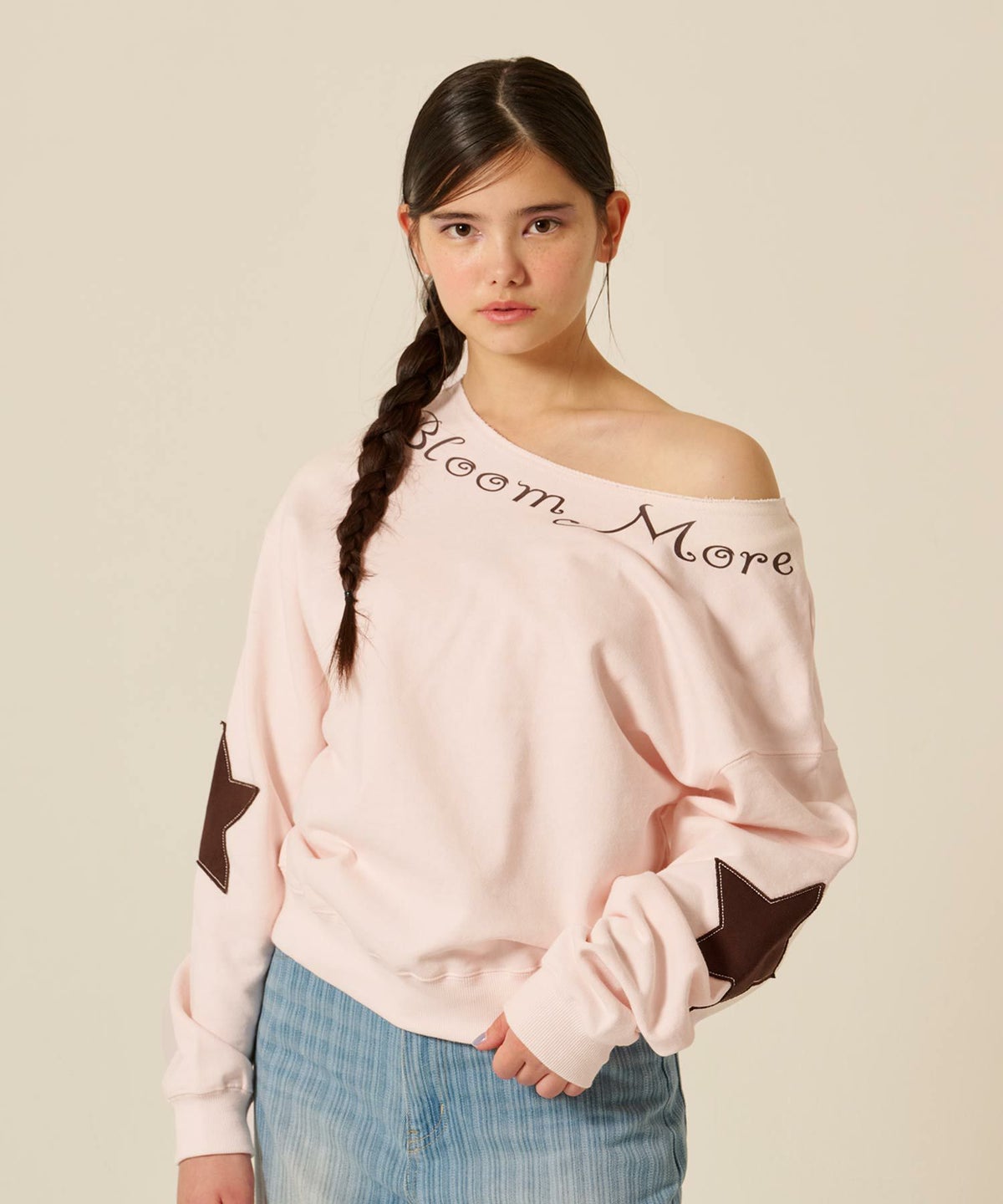 オフショル/スウェット/スター