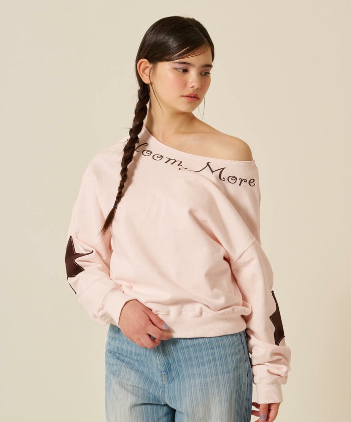 オフショル/スウェット/スター