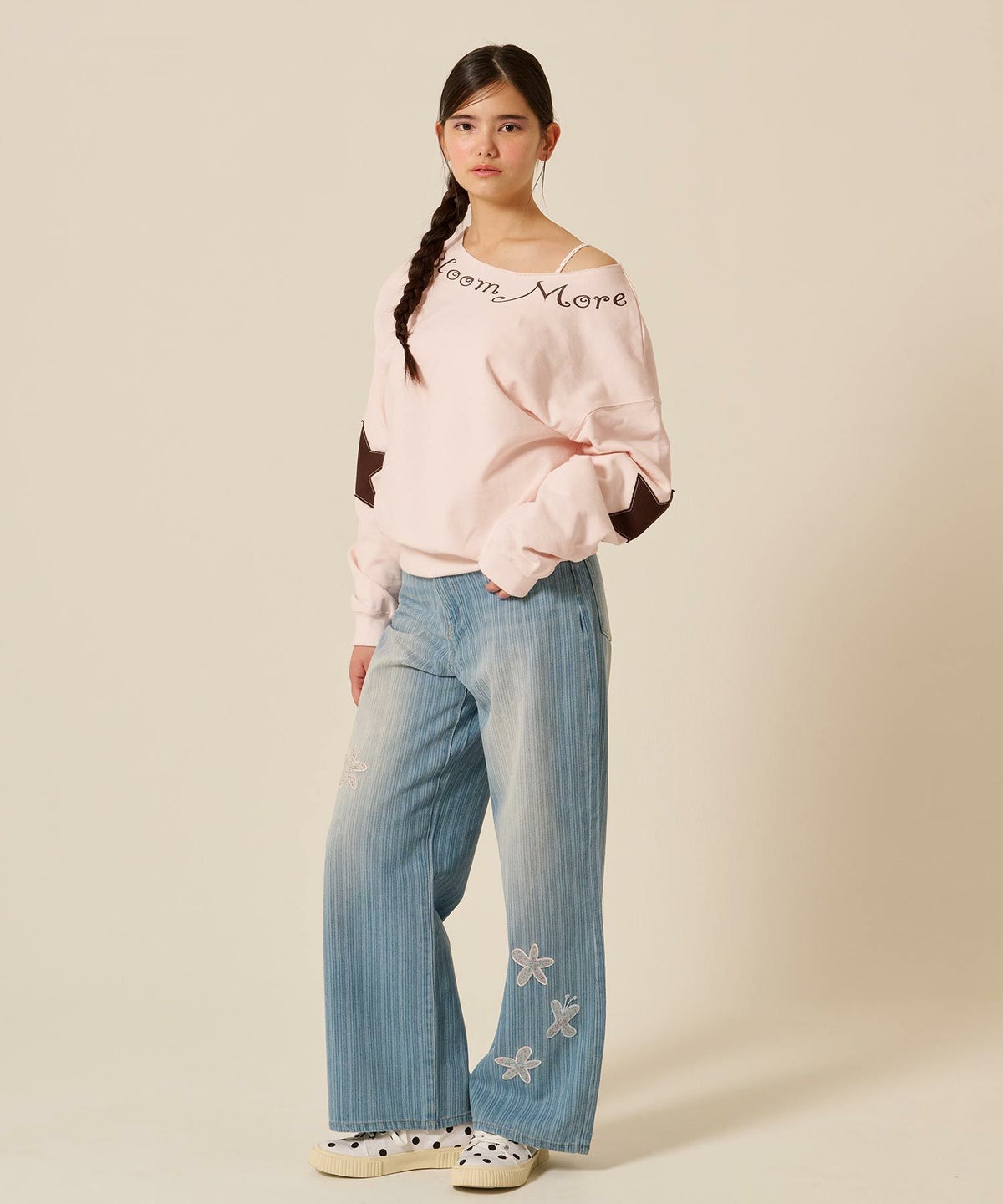 オフショル/スウェット/スター