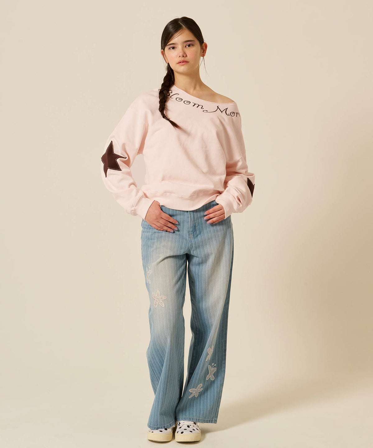 オフショル/スウェット/スター