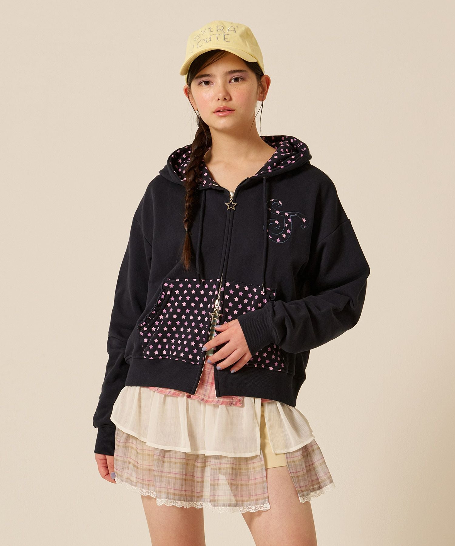 シフォン フリル ラップ レイヤード ショートパンツ TINA：JOJUN 全2色