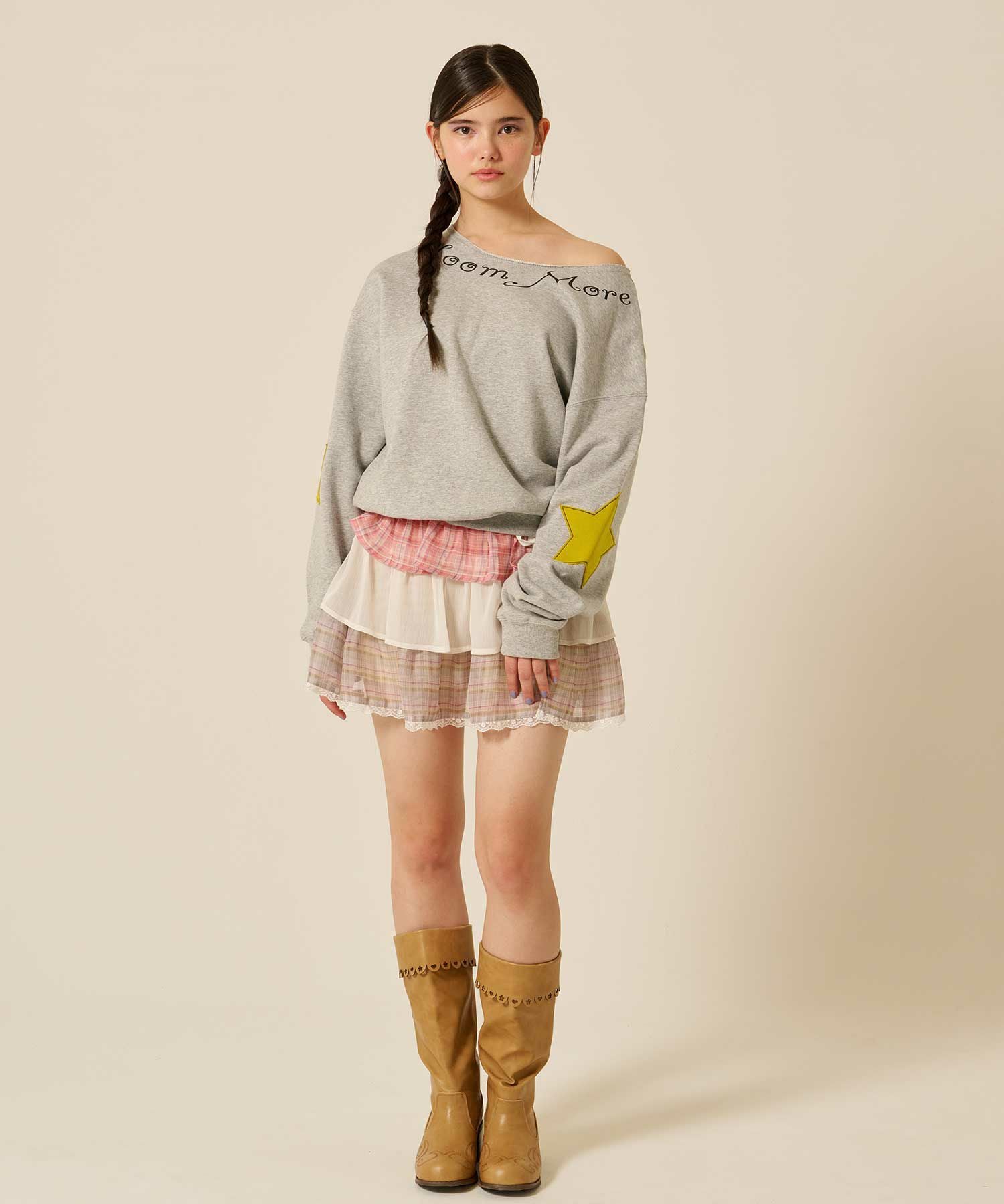 シフォン フリル ラップ レイヤード ショートパンツ TINA：JOJUN 全2色