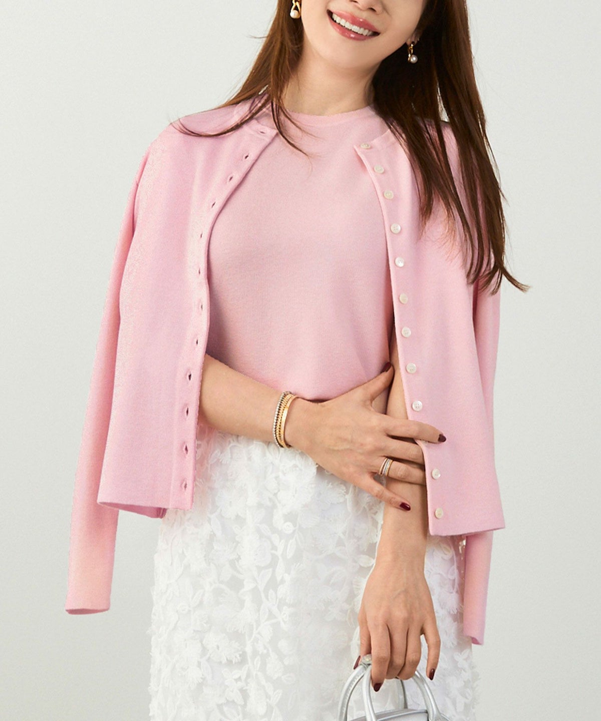 洗濯機可 マシンウォッシャブル 大人可愛い 上品 きれいめ オフィス 大人カジュアル フェミニン ジョイントスペース