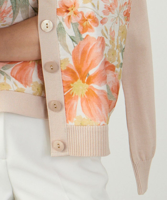 手洗い可 日本製 アンサンブル対応 秋冬春 長袖 可愛い 上品 きれいめ オフィス 柄 フェミニン ジョイントスペース