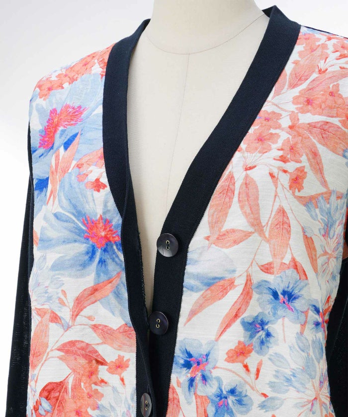 手洗い可 日本製 アンサンブル対応 秋冬春 長袖 可愛い 上品 きれいめ オフィス 柄 フェミニン ジョイントスペース