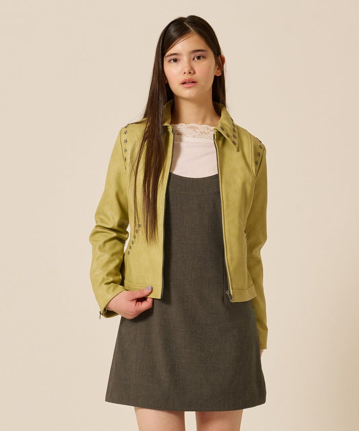 ミニ/ジャンスカ/グレー