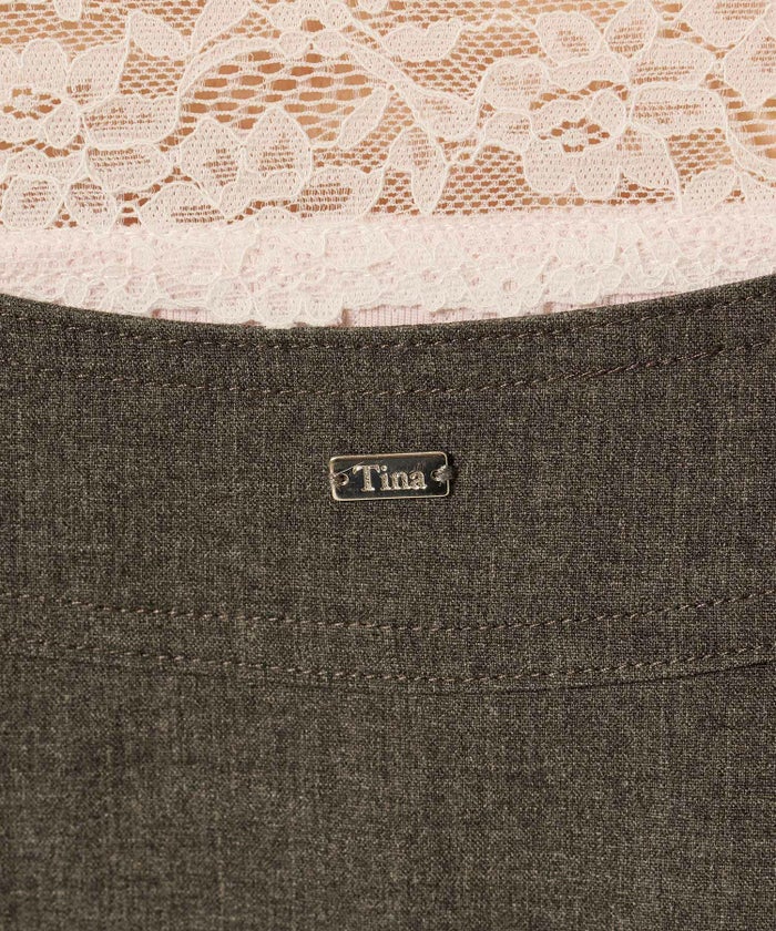 ミニ/ジャンスカ/グレー