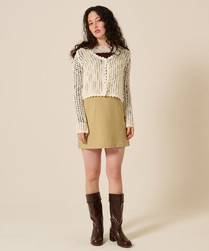 カーディガン/スラブ/アイボリー