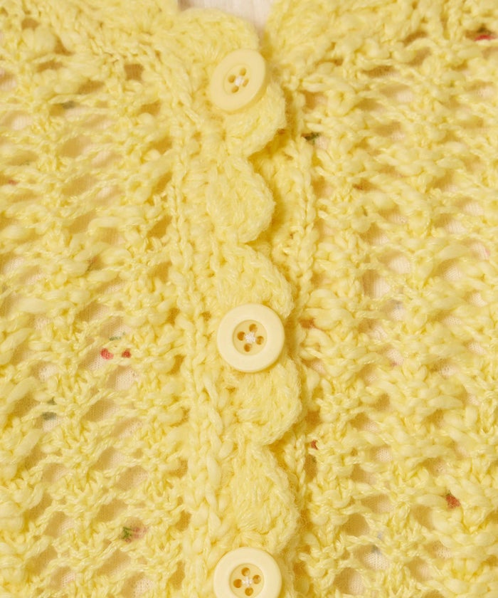 カーディガン/スラブ/イエロー