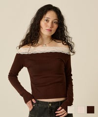 レース/オフショル/ロンT