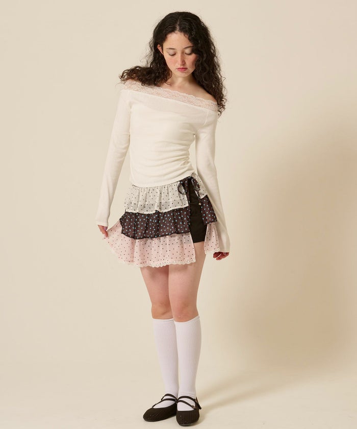 レース/オフショル/ロンT