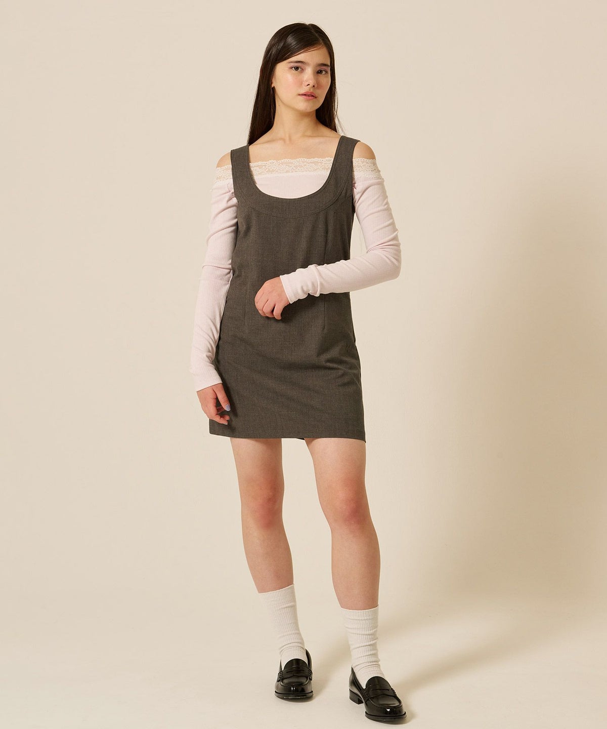 レース/オフショル/ロンT