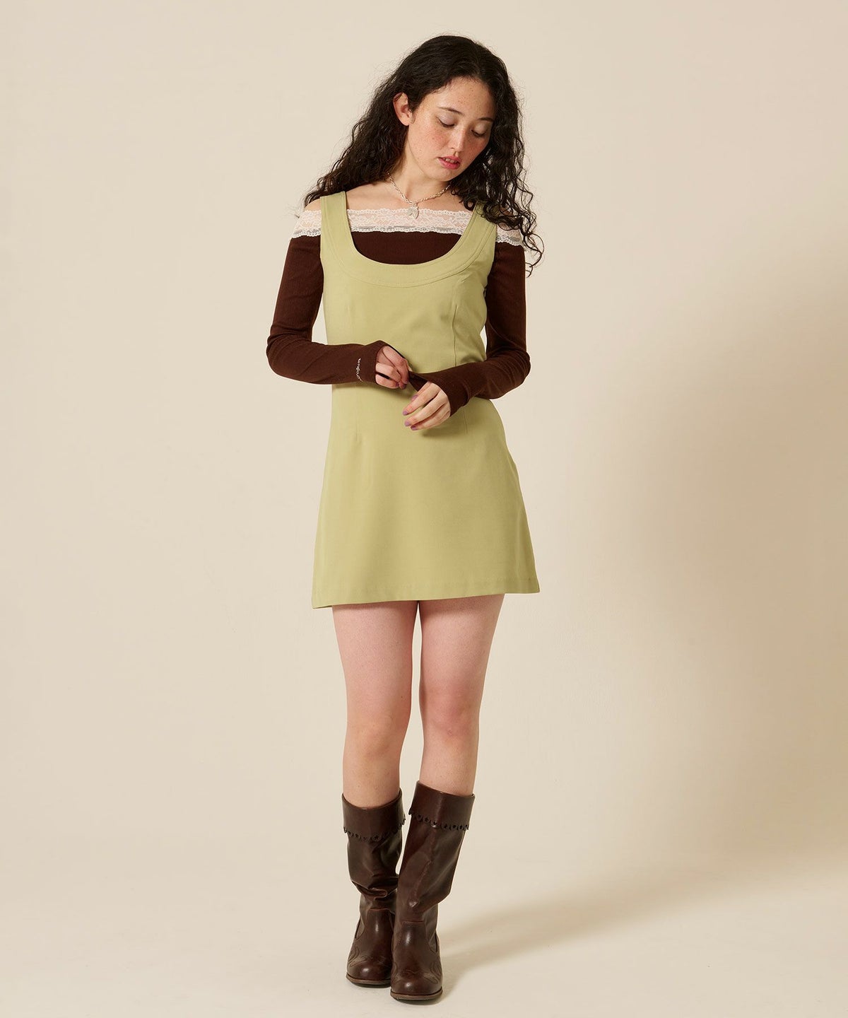 レース/オフショル/ロンT