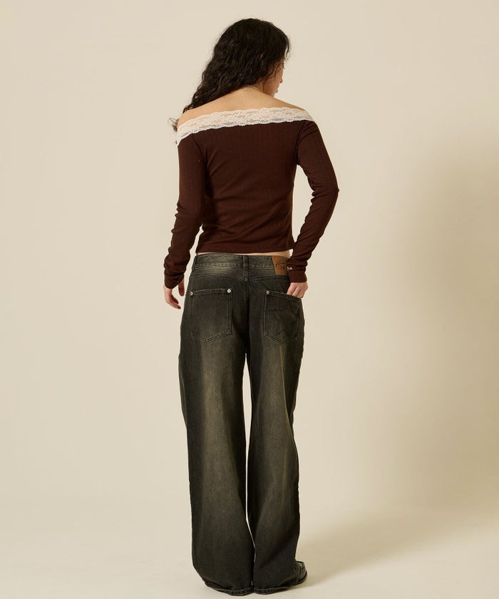 レース/オフショル/ロンT