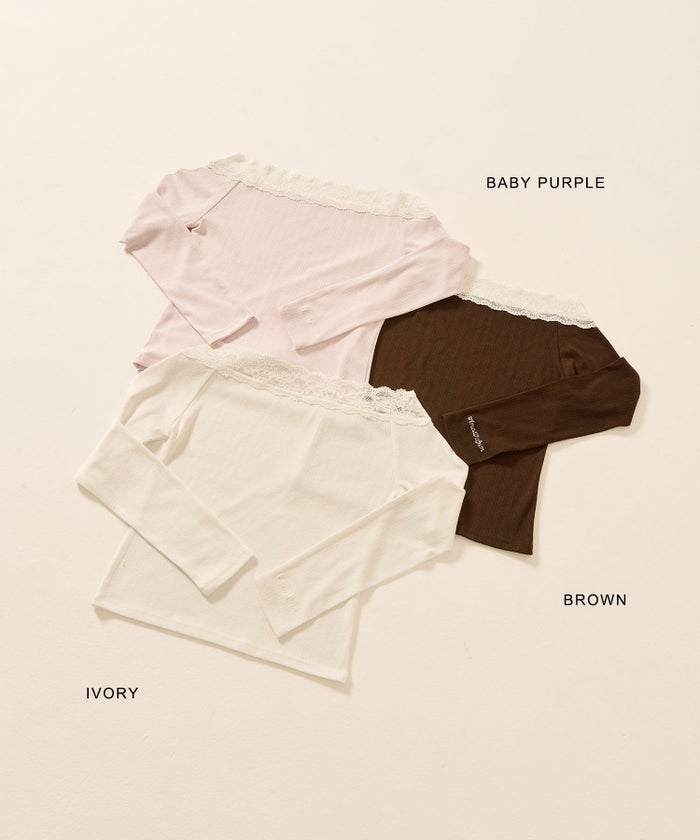 レース/オフショル/ロンT