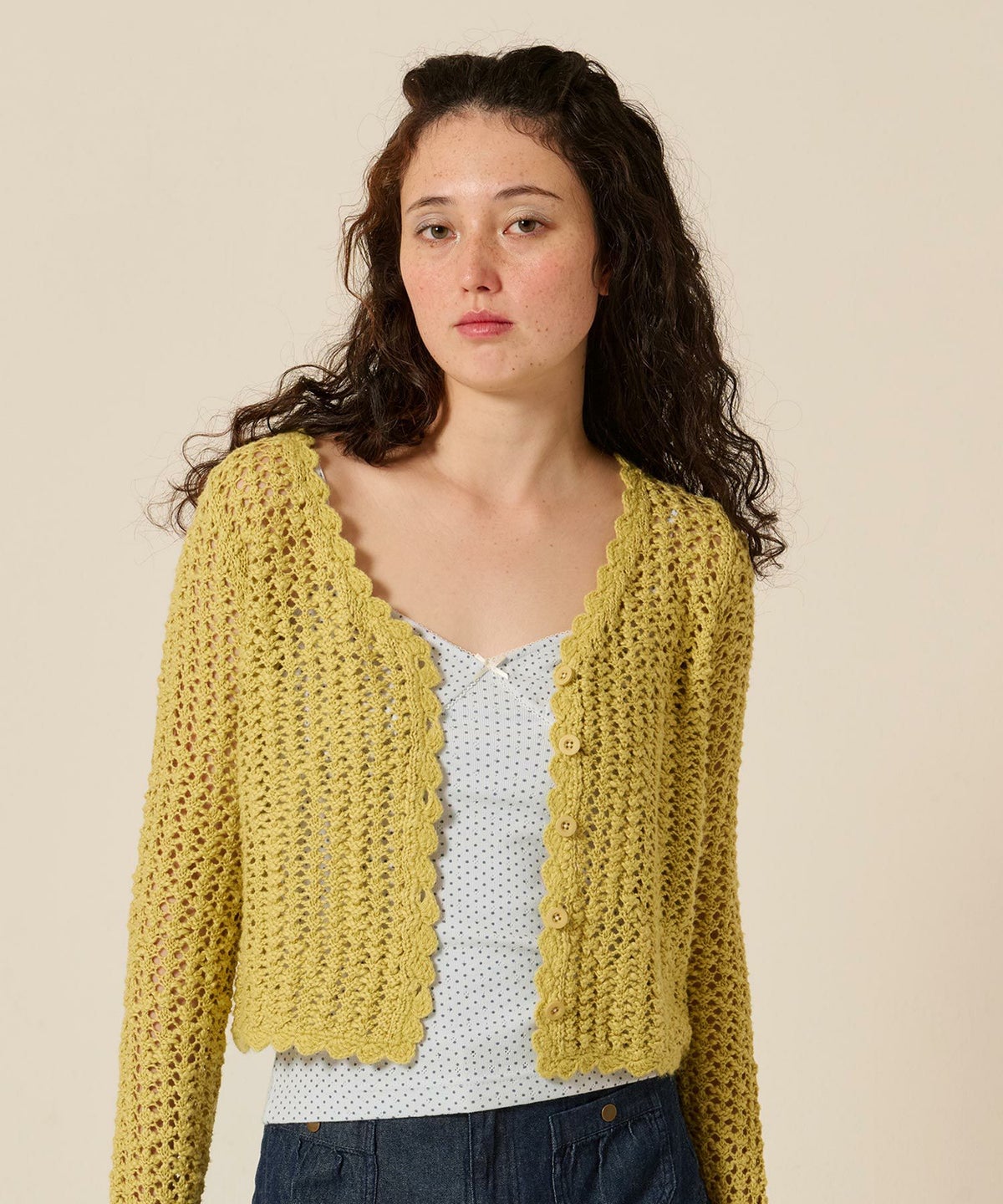 ハートネック/ ドット/キャミソール/リボン