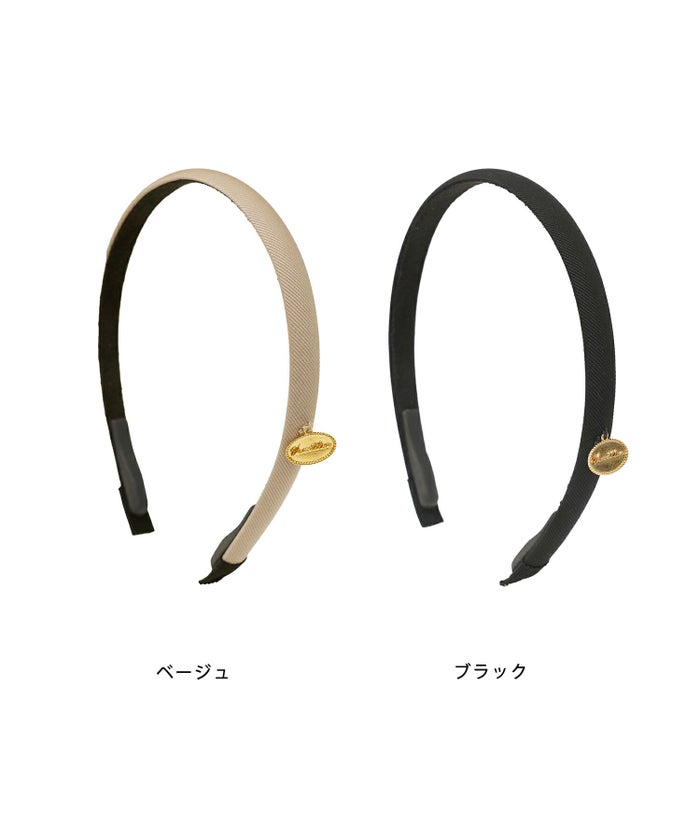 グッズ ヘアアクセサリー カチューシャ 細身 クッション 痛くなりにくい ベージュ ブラック シンプル チャーム