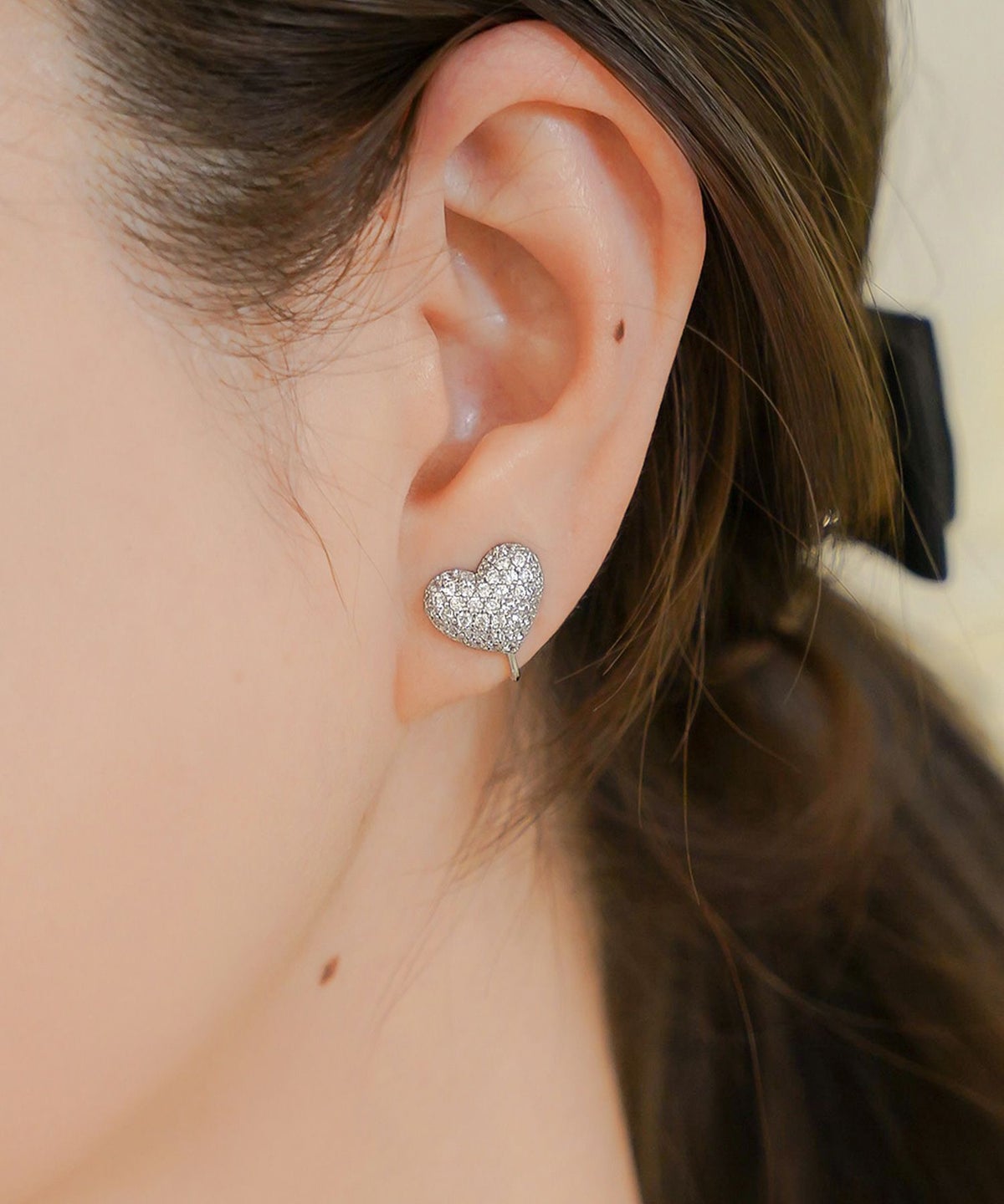 アクセサリー グッズ イヤリング ハート 可愛らしい きらきら 輝く シルバー ゴールド