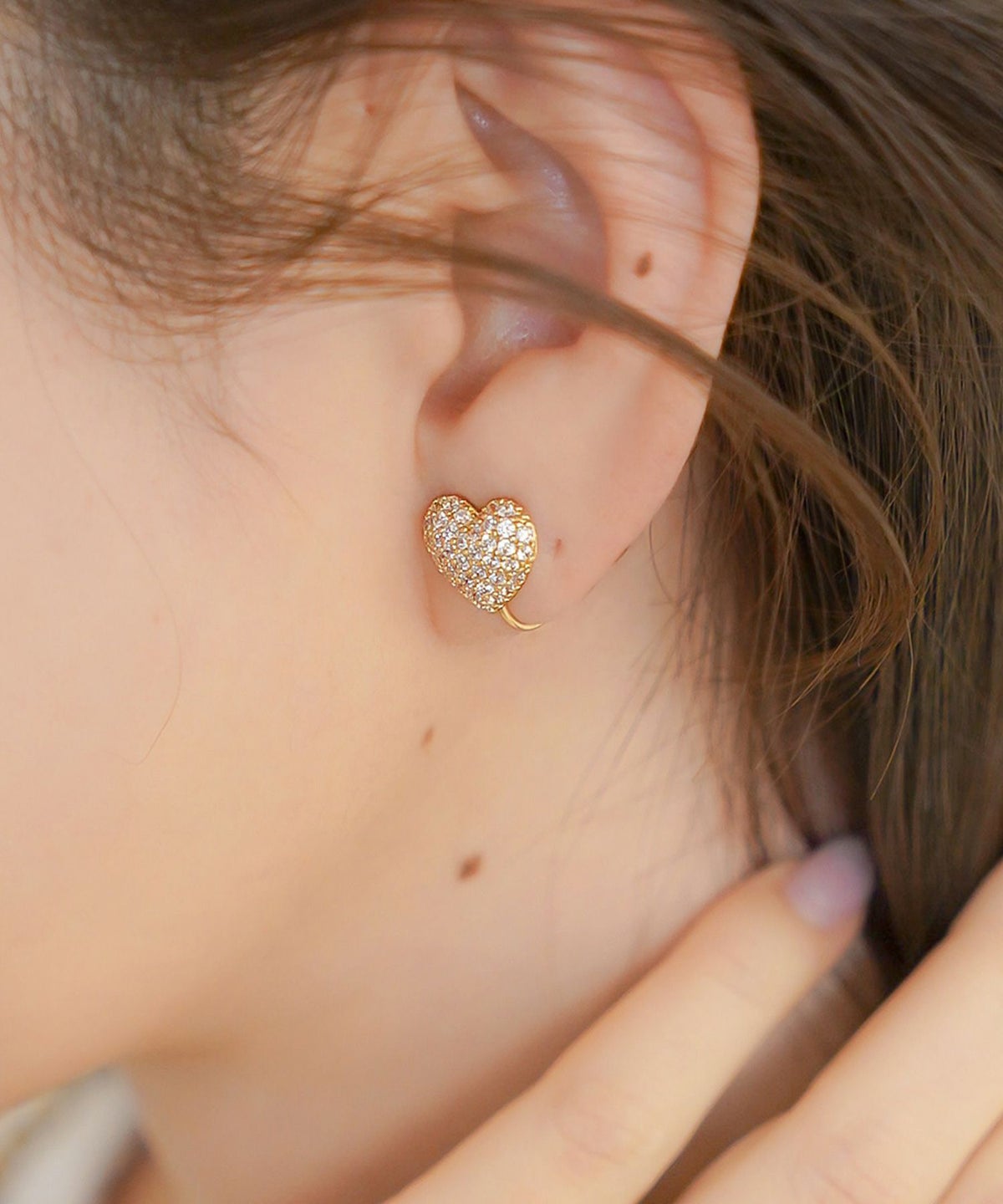 アクセサリー グッズ イヤリング ハート 可愛らしい きらきら 輝く シルバー ゴールド