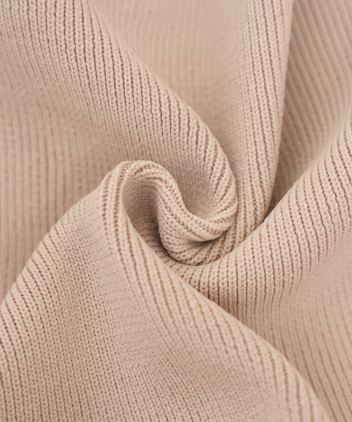 ワンピース オケージョン 袖山タック フレア 長袖 ニット 上品 エレガント フェミニン きれいめ 可愛い ダブルボタン