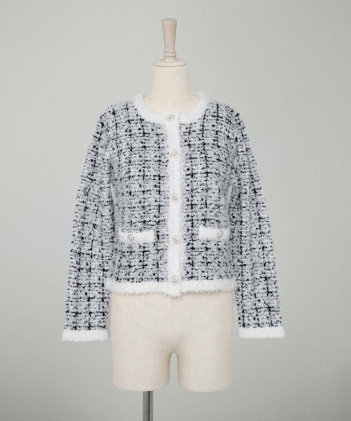 ニット カーディガン トップス レディース ウォッシャブル おしゃれ 秋冬春 きれいめ かわいい ビジネス オケージョン 長袖 柄 おすすめ ジョイントスペース