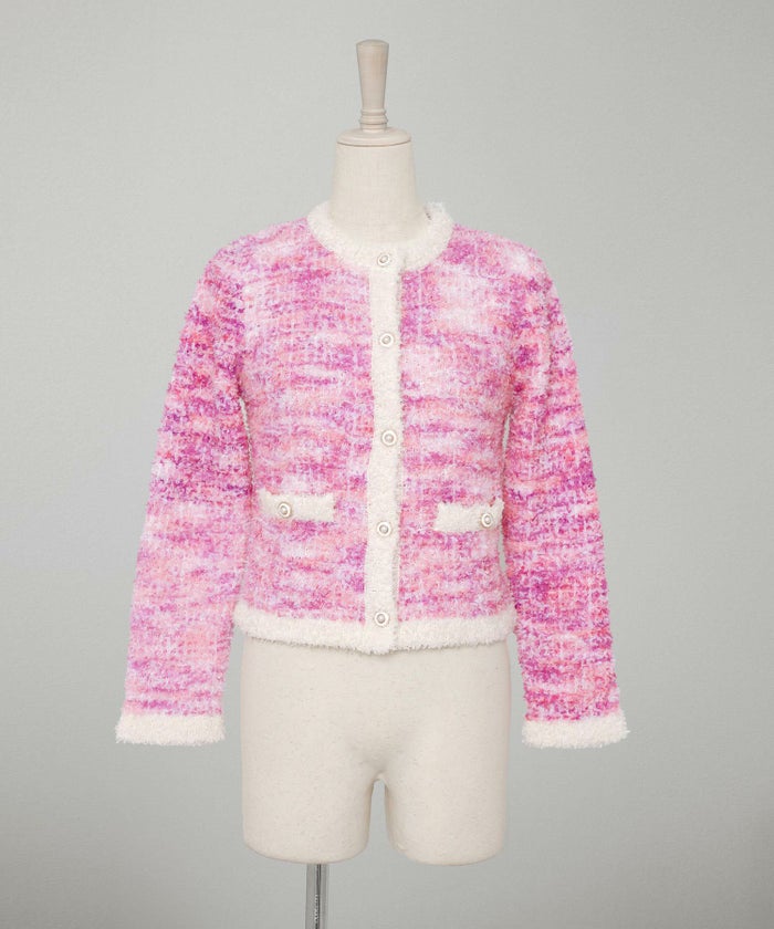 ニット カーディガン トップス レディース ウォッシャブル おしゃれ 秋冬春 きれいめ かわいい ビジネス オケージョン 長袖 柄 おすすめ ジョイントスペース