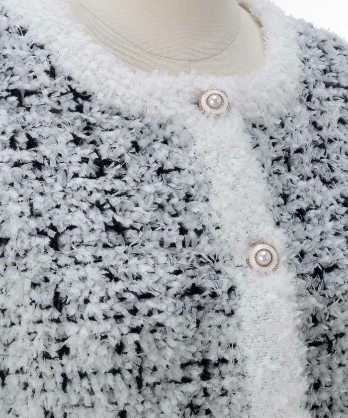 ニット カーディガン トップス レディース ウォッシャブル おしゃれ 秋冬春 きれいめ かわいい ビジネス オケージョン 長袖 柄 おすすめ ジョイントスペース