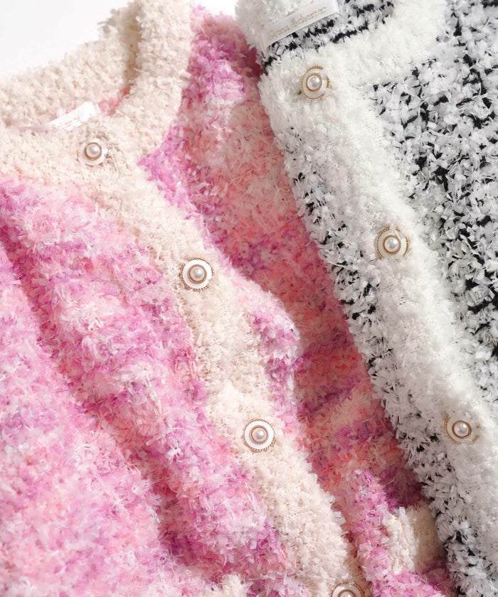 ニット カーディガン トップス レディース ウォッシャブル おしゃれ 秋冬春 きれいめ かわいい ビジネス オケージョン 長袖 柄 おすすめ ジョイントスペース