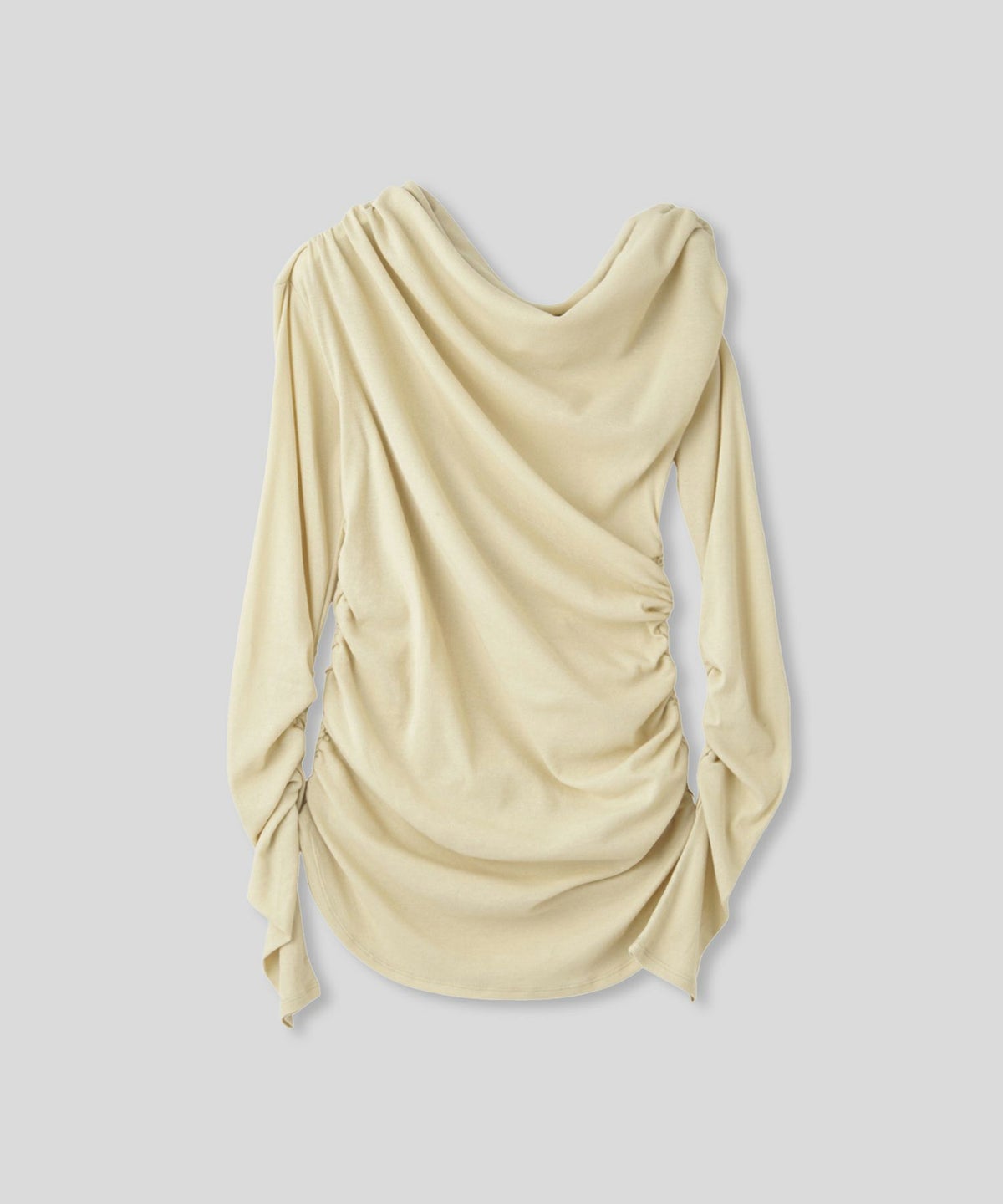 短丈 シアートップス タイト オフショルトップス ドレープ スタイルアップ オフィス 万能トップス 着回し インナートップス オシャレ 無地 女性らしい モテコーデ デートコーデ 大人 あざと可愛い 肌見せ 港区 ラウンジ 韓国風 韓国系 綺麗め 細見え カジュアル スタイル盛れ KINO THE KEI