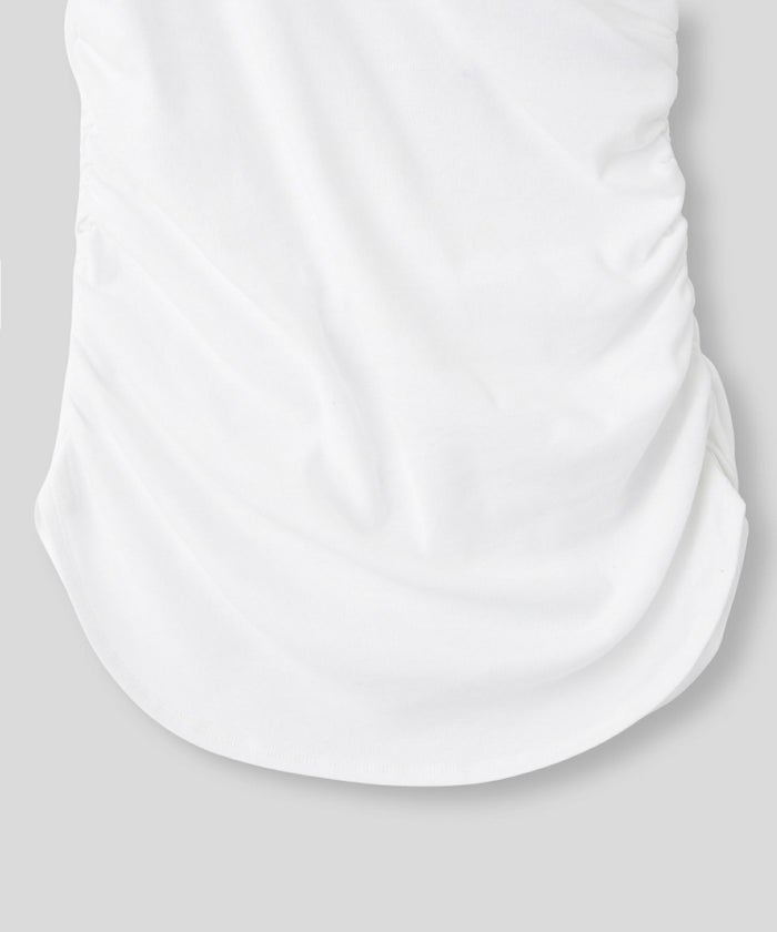 短丈 シアートップス タイト オフショルトップス ドレープ スタイルアップ オフィス 万能トップス 着回し インナートップス オシャレ 無地 女性らしい モテコーデ デートコーデ 大人 あざと可愛い 肌見せ 港区 ラウンジ 韓国風 韓国系 綺麗め 細見え カジュアル スタイル盛れ KINO THE KEI