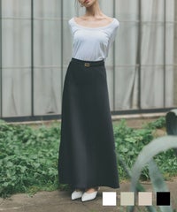 シンプル デートコーデ 大人 あざと可愛い 肌見せ 韓国風 綺麗め 細見え カジュアル スタイル盛れ KINO THE KEI ベルトループ サテン スカート KINO THE KEI