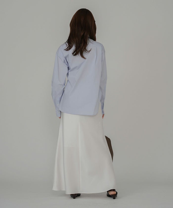 ルーズ 美脚 感動 スタイルアップ Iライン ナロースカート マーメイドスカート サテンスカート ロングスカート オシャレ 無地 女性らしい モテコーデ ベーシック シンプル デートコーデ 大人 あざと可愛い 肌見せ 韓国風 綺麗め 細見え カジュアル スタイル盛れ KINO THE KEI